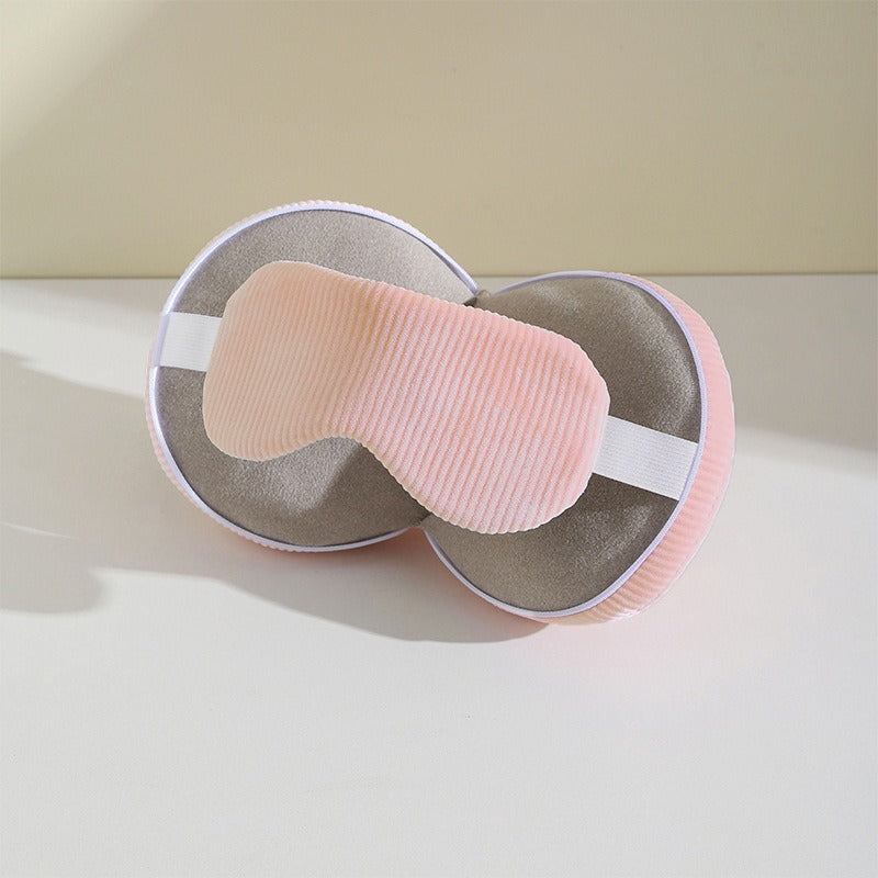 U-Shaped Travel Pillow with Blackout Sleep Mask 2-in-1